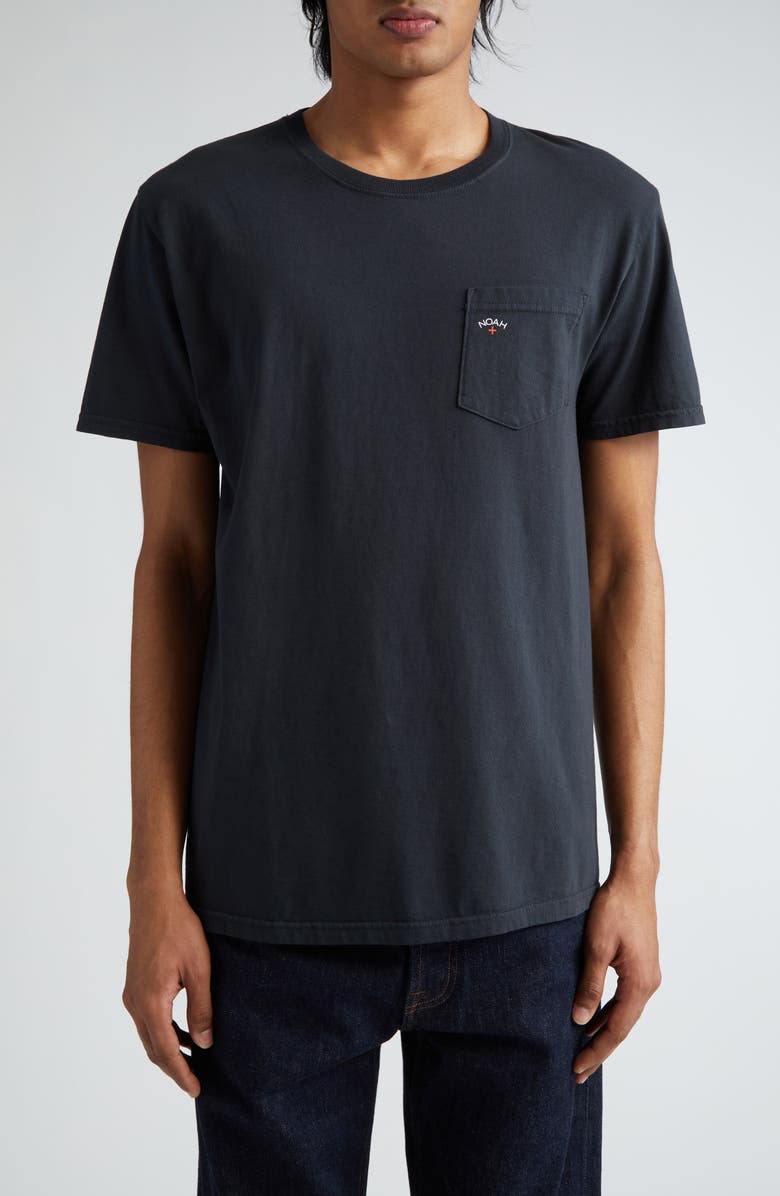 Noah Core Logo Cotton Pocket T-Shirt, Main, color, Black