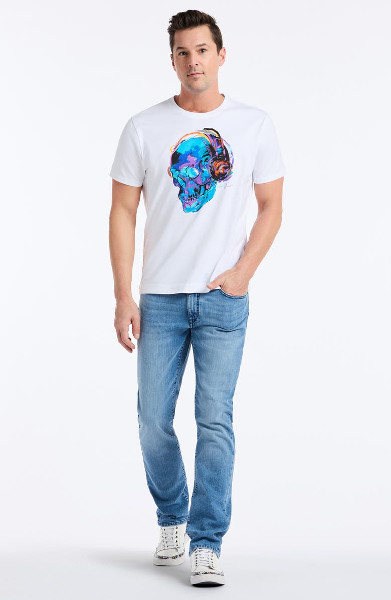 Robert Graham Skull Beats Graphic T-Shirt, Alternate, color, White