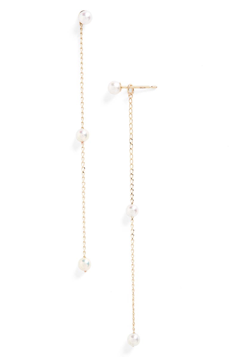 Mizuki Sea of Beauty Pearl Convertible Drop Earrings, Main, color, 