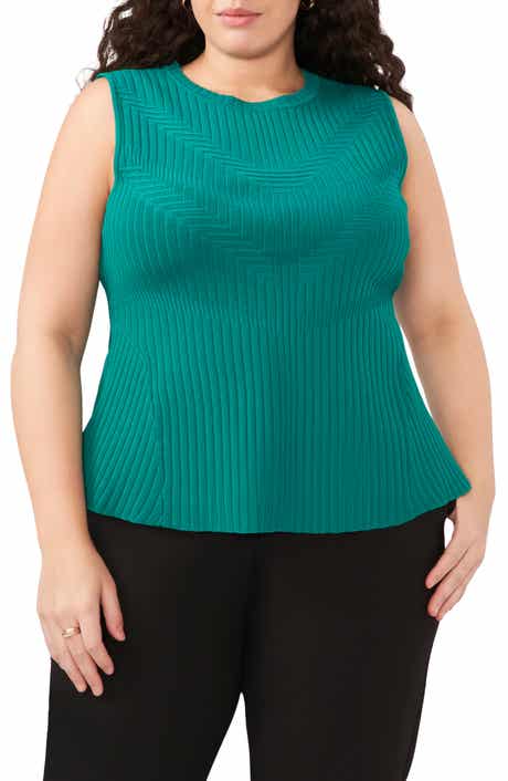 Halogen® Peplum Rib Tank