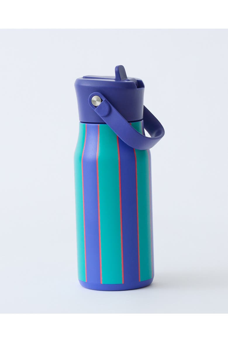 Cool Kid Water Bottle, Main, color, Navy Green Stripe