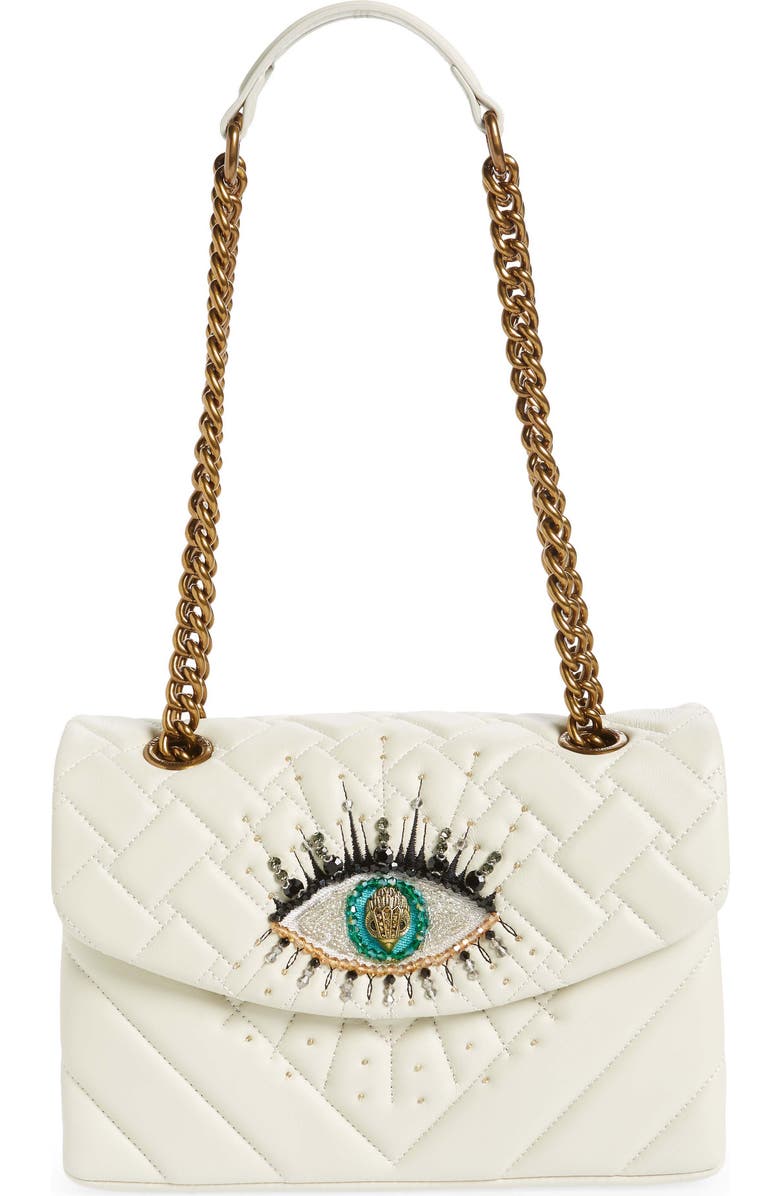Kurt Geiger London Kensington Eye Quilted Leather Shoulder Bag, Main, color,