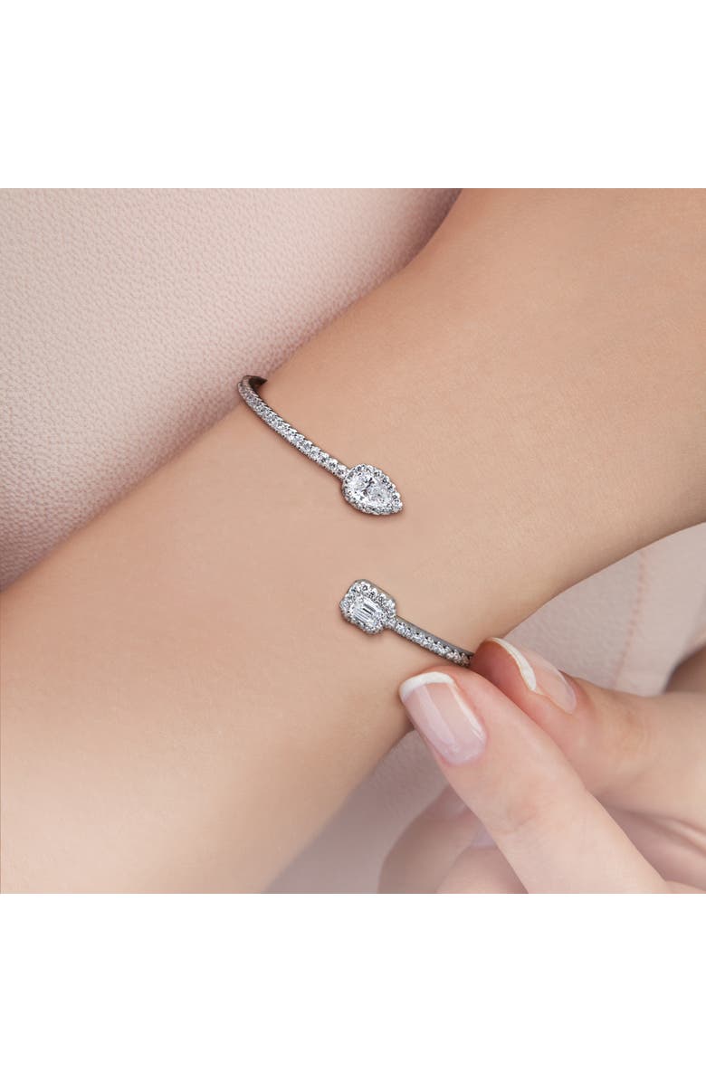 Julianna B. Lab-Grown Diamond Open Bangle 14k, Alternate, color, White Gold