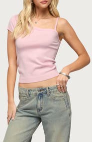 EDIKTED Lorelai Asymmetric Knit Top