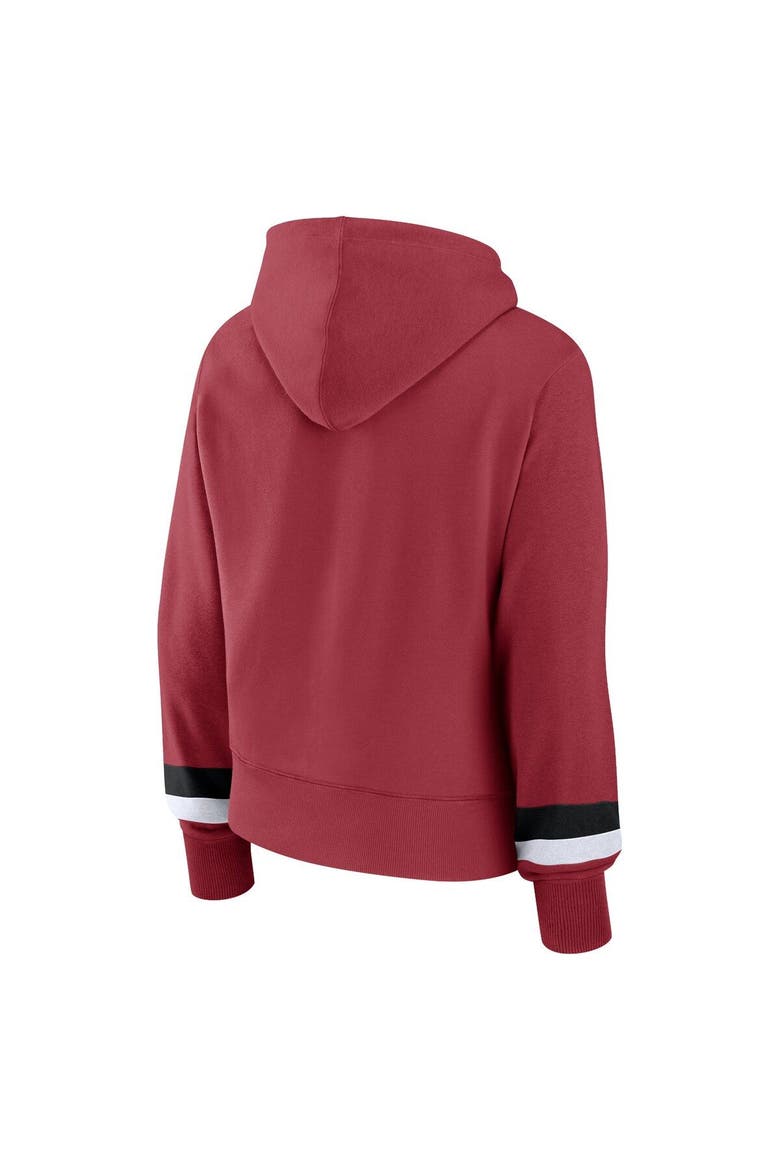 Women's Fanatics Branded  Cardinal Arizona Cardinals Over Under Pullover Hoodie, Alternate, color, Cardinal