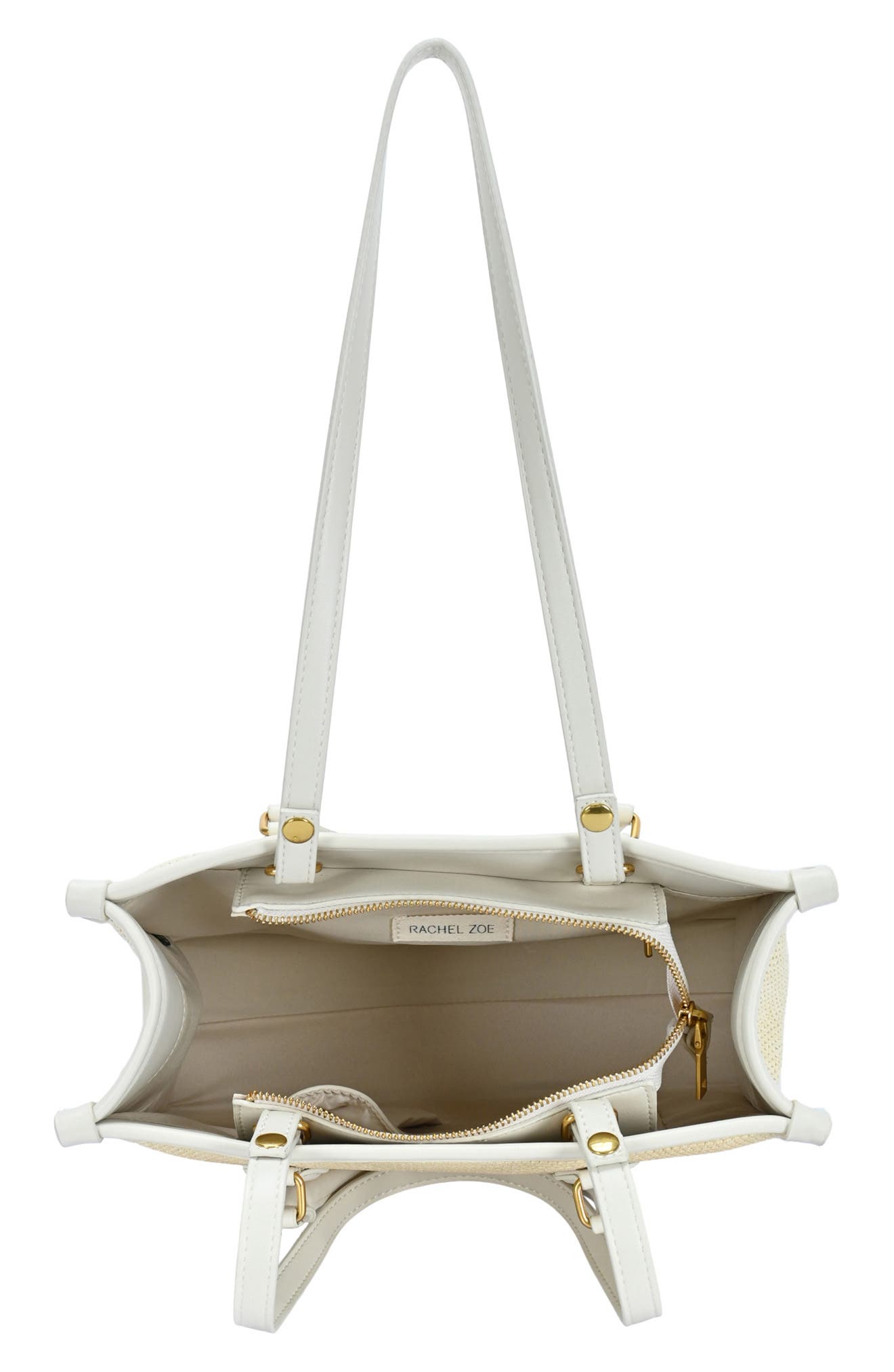 Raffia Contrast Tote Bag, Alternate, color, CREAM-BONE