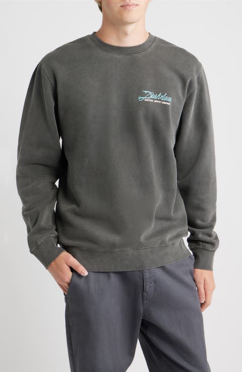 Fish Hook Cotton Blend Fleece Graphic Sweatshirt