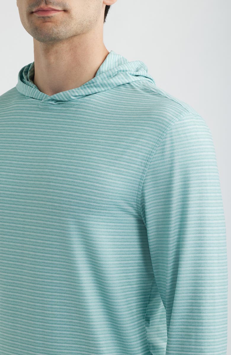 johnnie-O Talon Stripe UPF 50+ Hoodie, Alternate, color, 