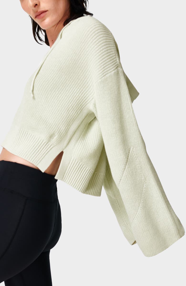 Sweaty Betty Summer Beach Crop Hoodie, Alternate, color, Eau De Nil Green