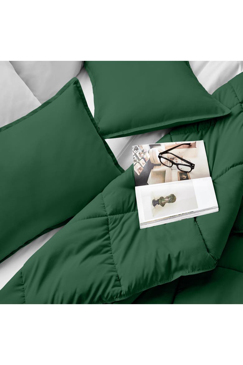 All-Season Comforter Set - Oversized King, Alternate, color, Forest Green