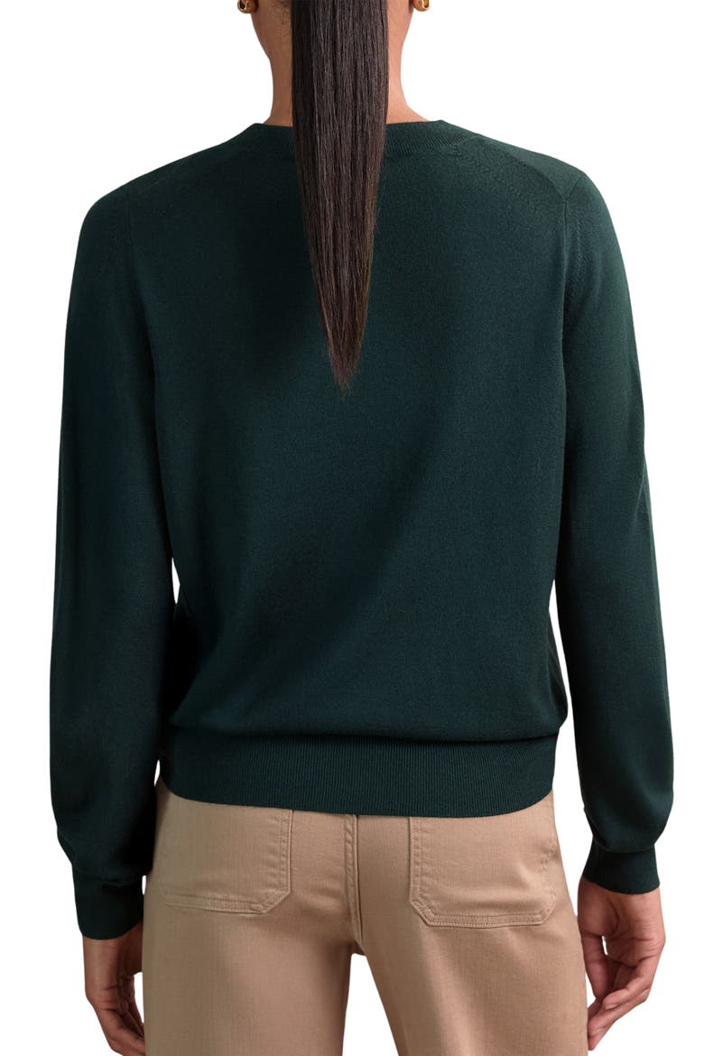 Hester Crewneck Wool Sweater, Alternate, color, GREEN