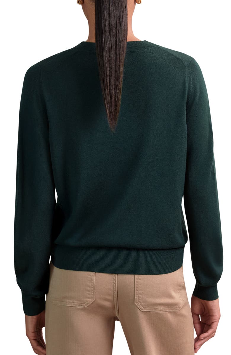 Reiss Hester Crewneck Wool Sweater, Alternate, color, Green