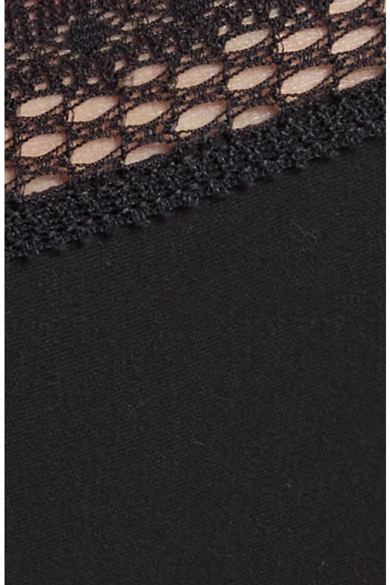 Cozy Chic Thong, Alternate, color, BLACK