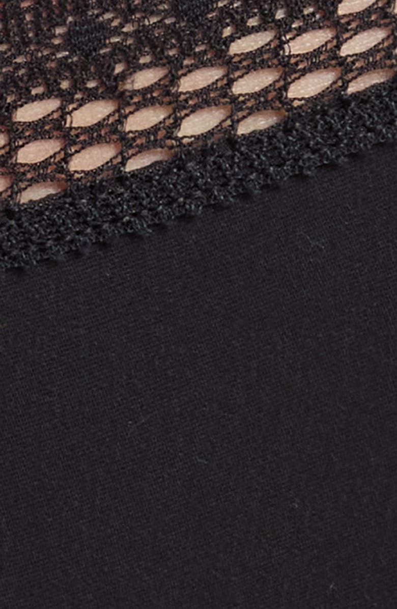 Chantelle Lingerie Cozy Chic Thong, Alternate, color, Black