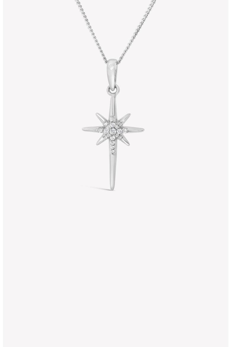 Adoring Star Necklace, Main, color,   Sterling Silver