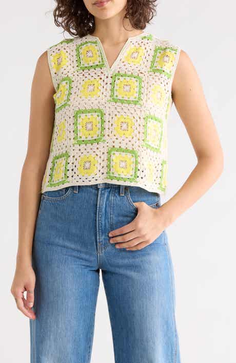 Forgotten Grace Granny Square Crochet Tank