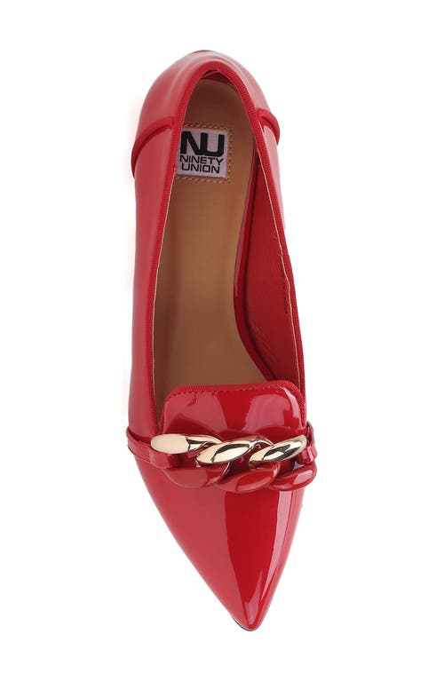 Ninety Union Mira Pointed Toe Flat In Red