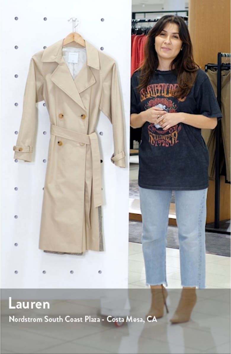 Victory Plaid Back Cotton Trench Coat, sales video thumbnail
