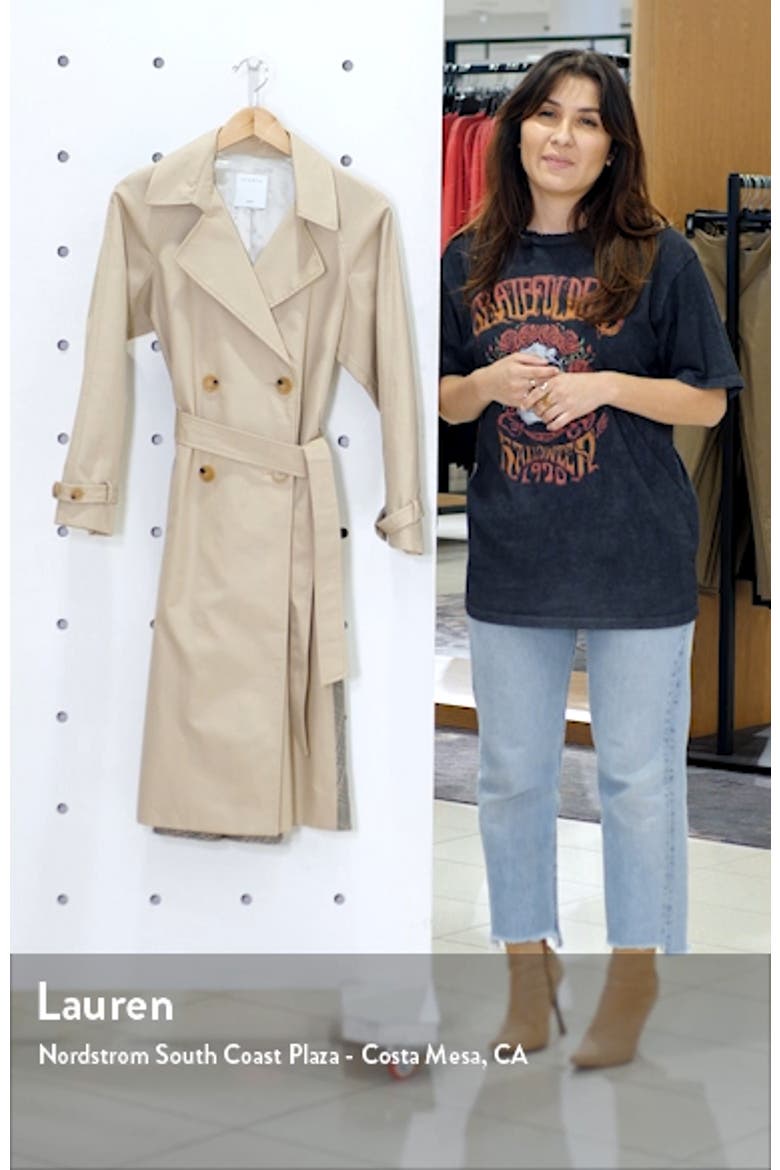 Victory Plaid Back Cotton Trench Coat video