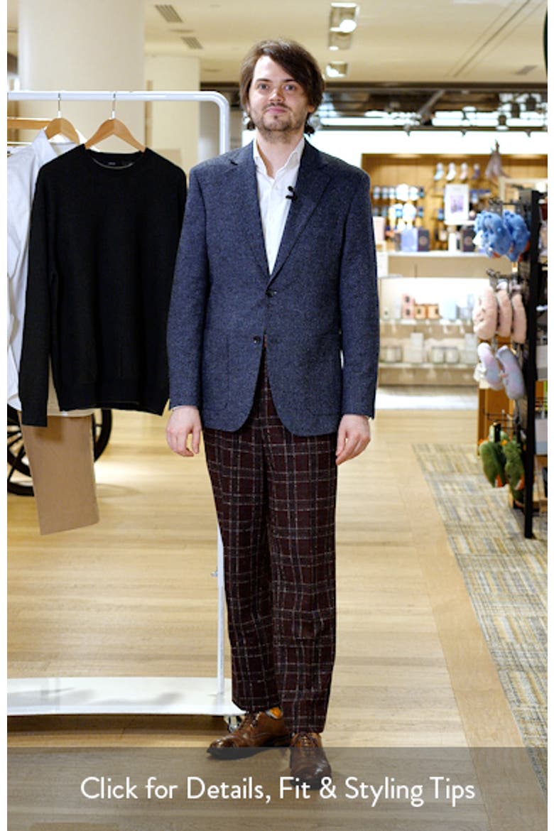 Black & Blue Slub Wool Blend Sport Coat video