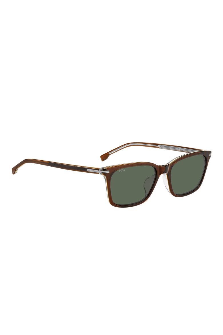 56mm Square Sunglasses, Alternate, color, BROWN