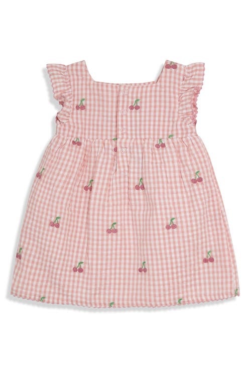 Jojo Maman Bébé Jojo Maman Bebe Cherry Embroidered Gingham Dress, Bloomers & Bucket Hat Set