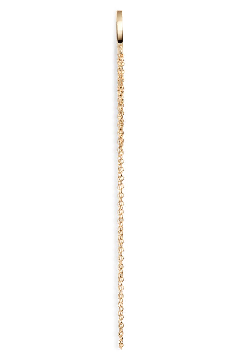 Elmar Huggie Chain Earrings, Alternate, color, YELLOW VERMEIL