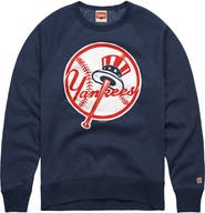 Homage Men's Homage Navy New York Yankees Cooperstown Collection Raglan Tri-Blend Sweatshirt