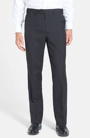 Berle Self Sizer Waist Plain Weave Flat Front Washable Trousers