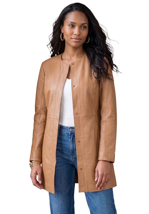 Three-Quarter Leather Jacket