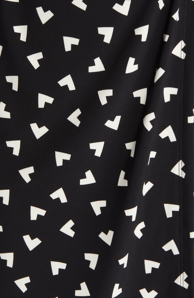 Anne Klein Heart Print Long Sleeve Wrap Dress, Alternate, color,