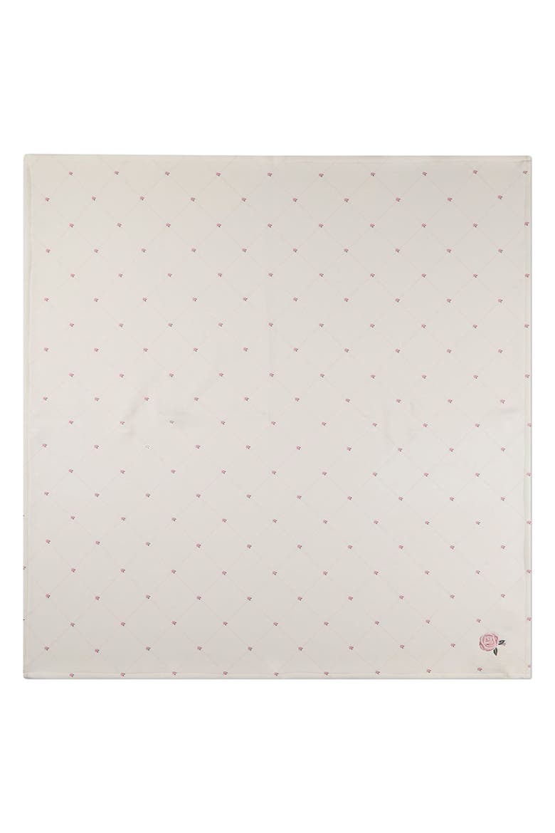 Baby Rosettes and Stitching Swaddle Blanket, Main, color, Pink