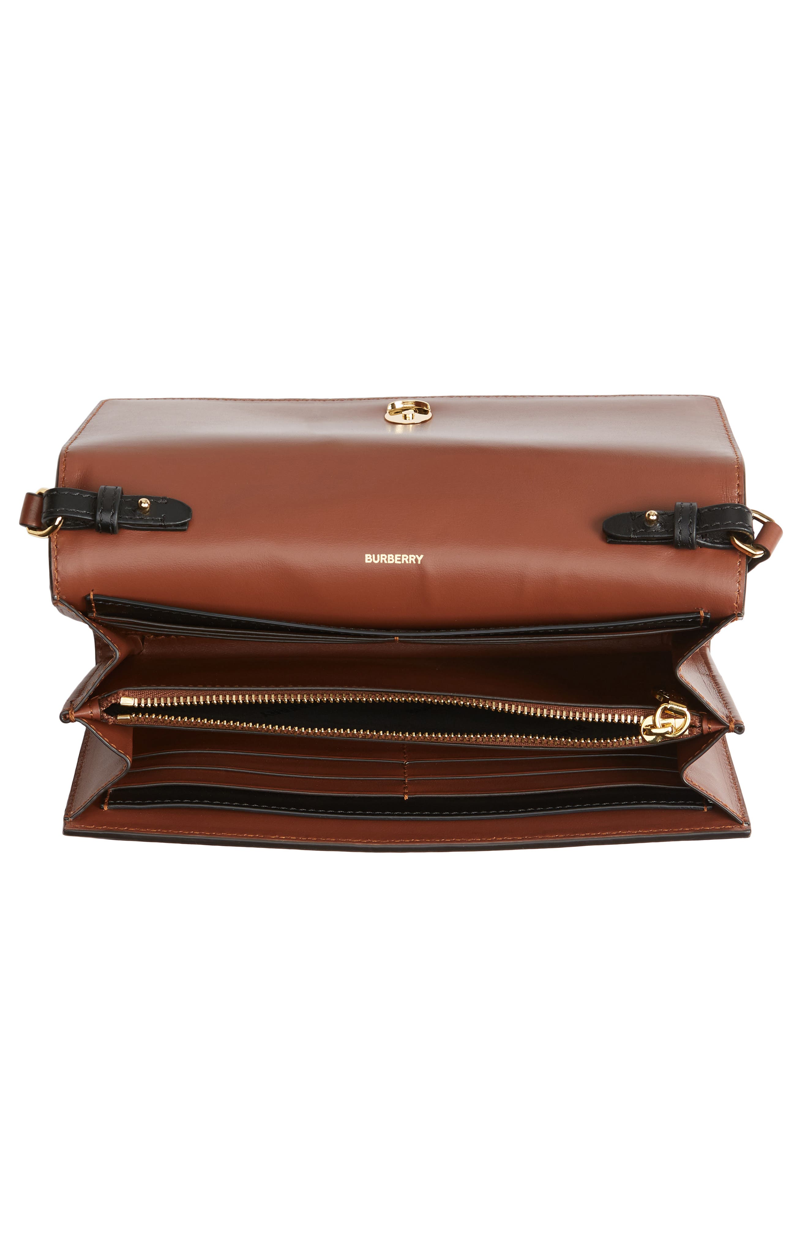 Burberry Monogram Stripe E-Canvas Wallet with Detachable Strap, Alternate, color, 