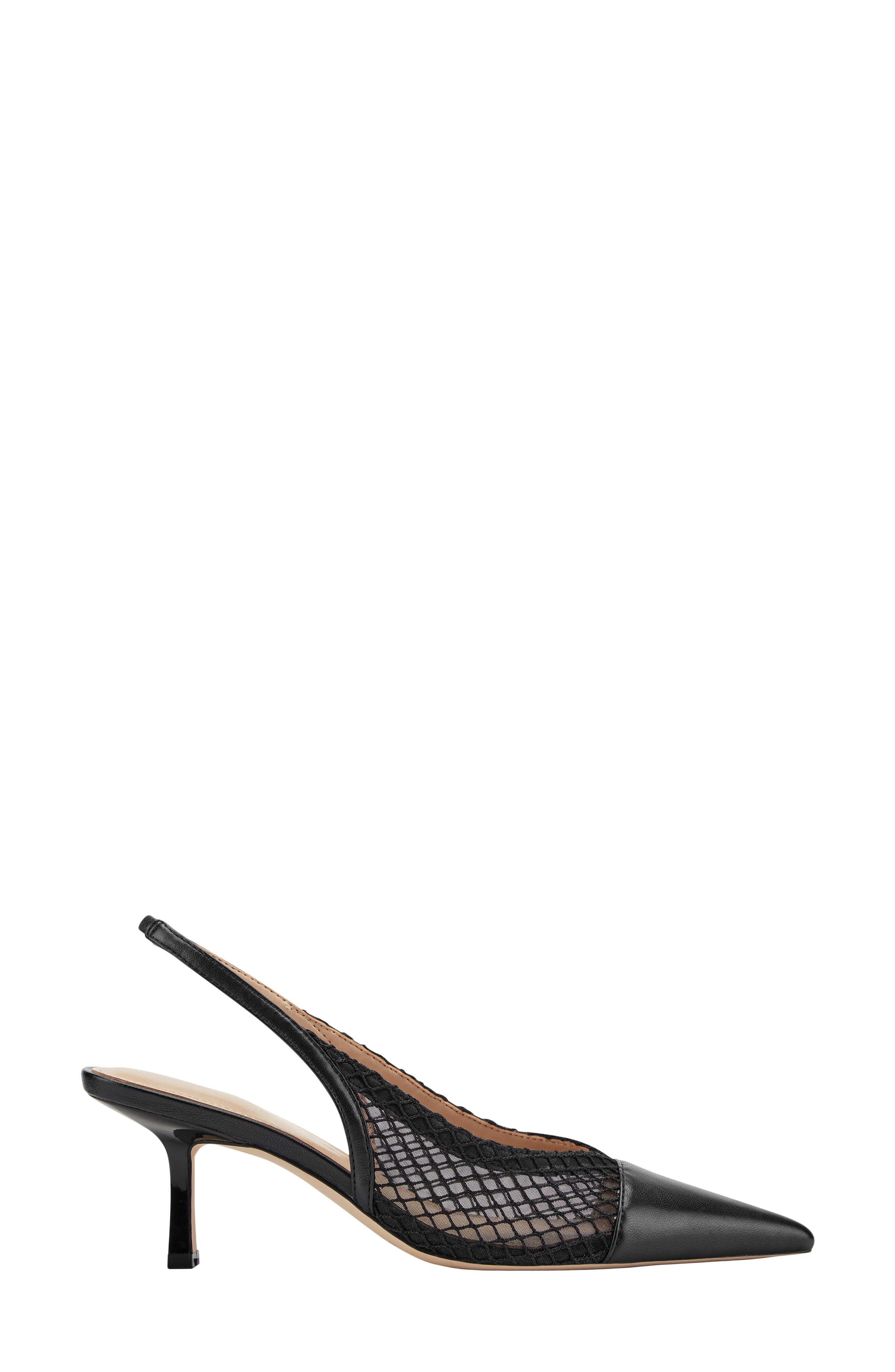 Marc Fisher LTD Gipsi Pointed Toe Slingback Pump, Alternate, color, Black