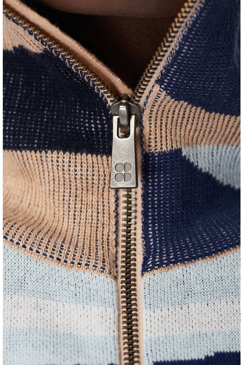 Terrain Full Zip Jacquard Sweater, Alternate, color, ORANGE HILLS PRINT