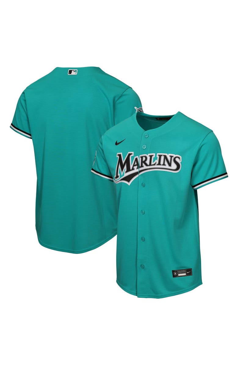 Nike Youth Nike Teal Miami Marlins Alternate Stadium Jersey, Main, color, Teal