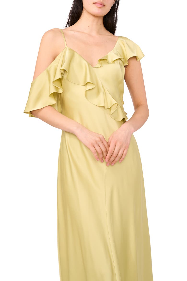 The Bridget Ruffle One-Shoulder Dress, Alternate, color, PISTACHIO