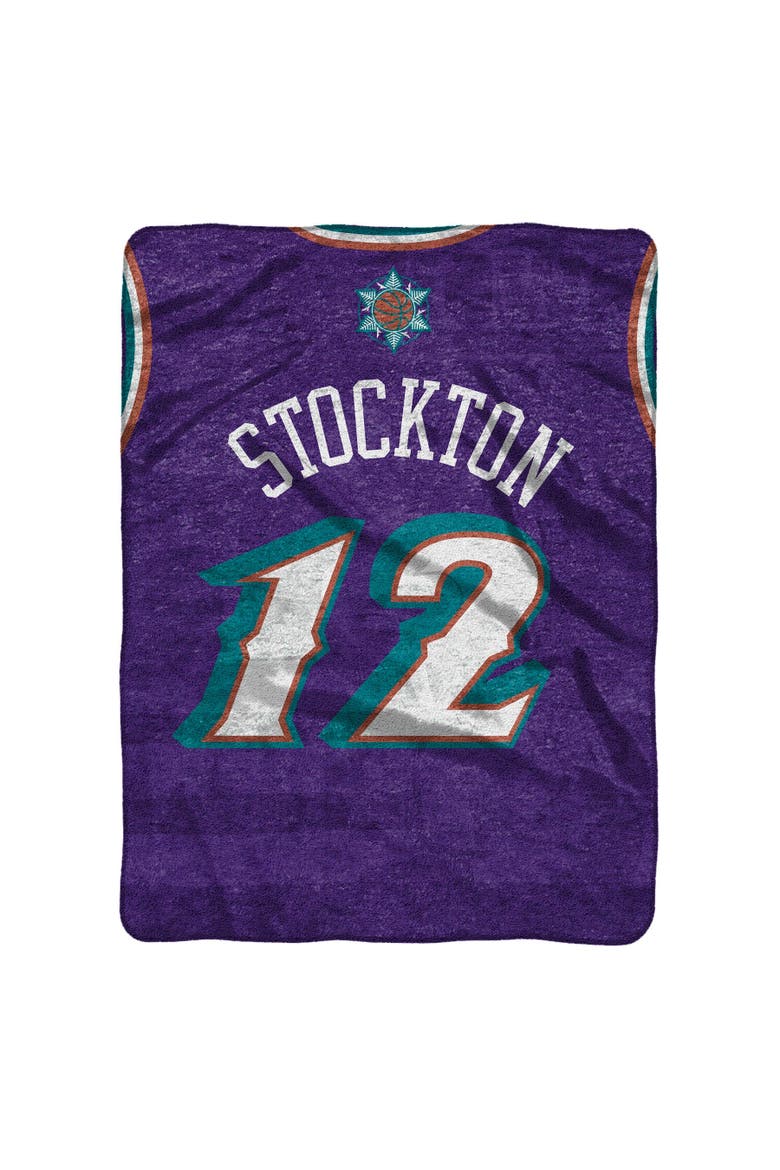 Utah Jazz John Stockton 60" x 80" Raschel Throw Blanket, Alternate, color, None
