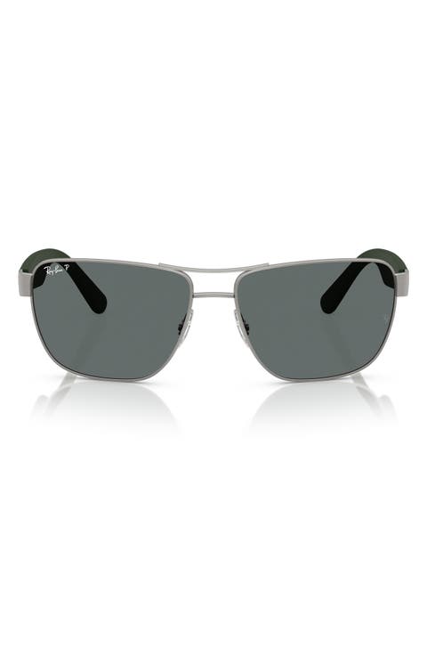 RB3745L 63mm Polarized Rectangular Sunglasses