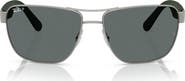 Ray-Ban RB3745L 63mm Polarized Rectangular Sunglasses