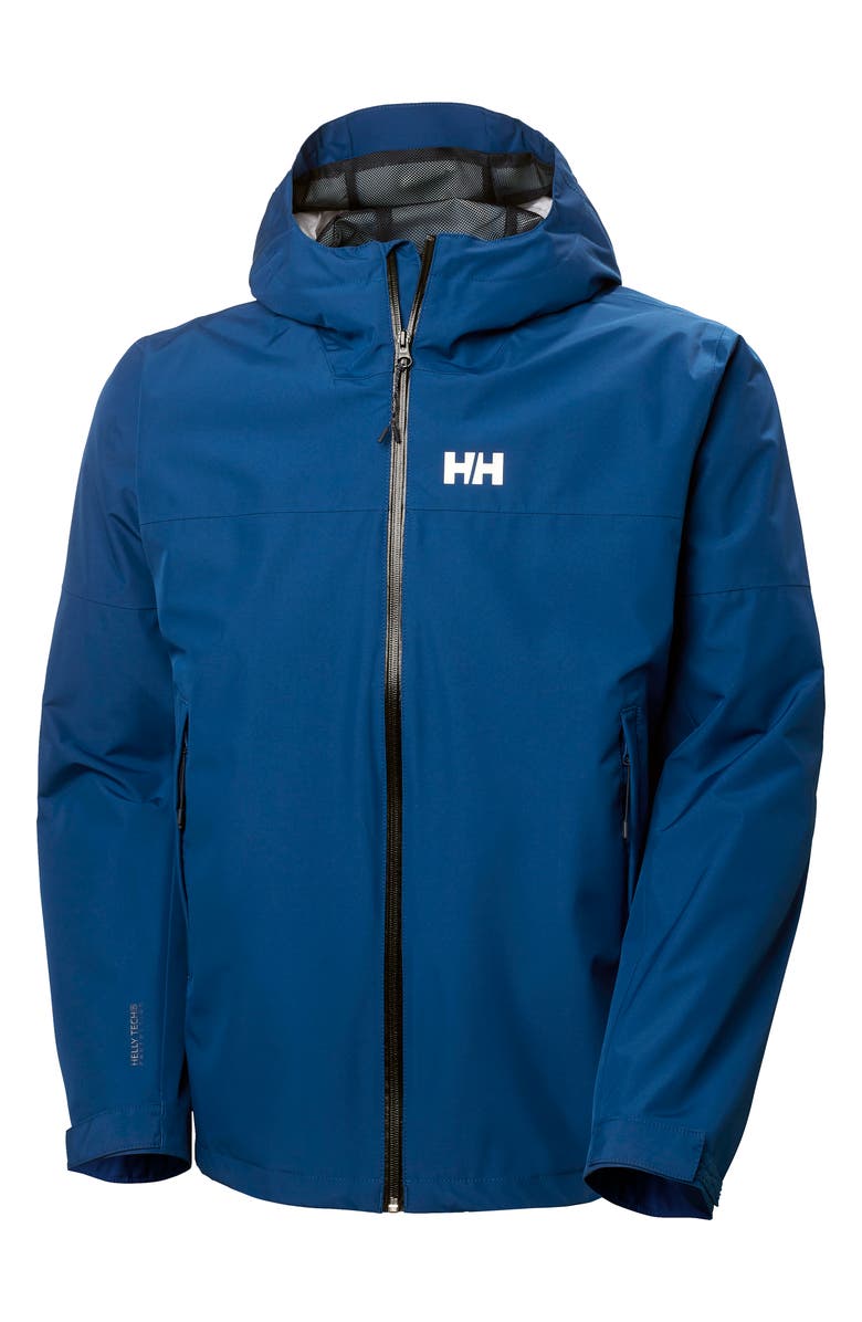 Helly Hansen Ocean Bound Waterproof Hooded Jacket, Main, color, 