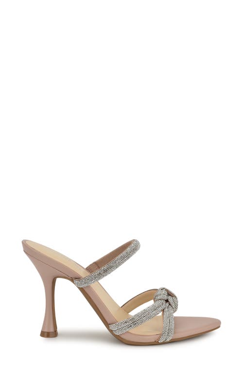 Nine West Unela Crystal Embellished Strap Sandal In Light Pink