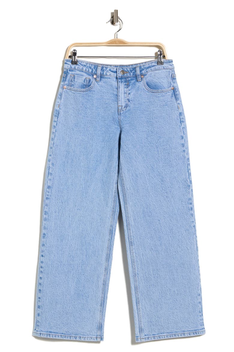 Slung Low Rise Wide Leg Jeans, Alternate, color, LIGHT WASH