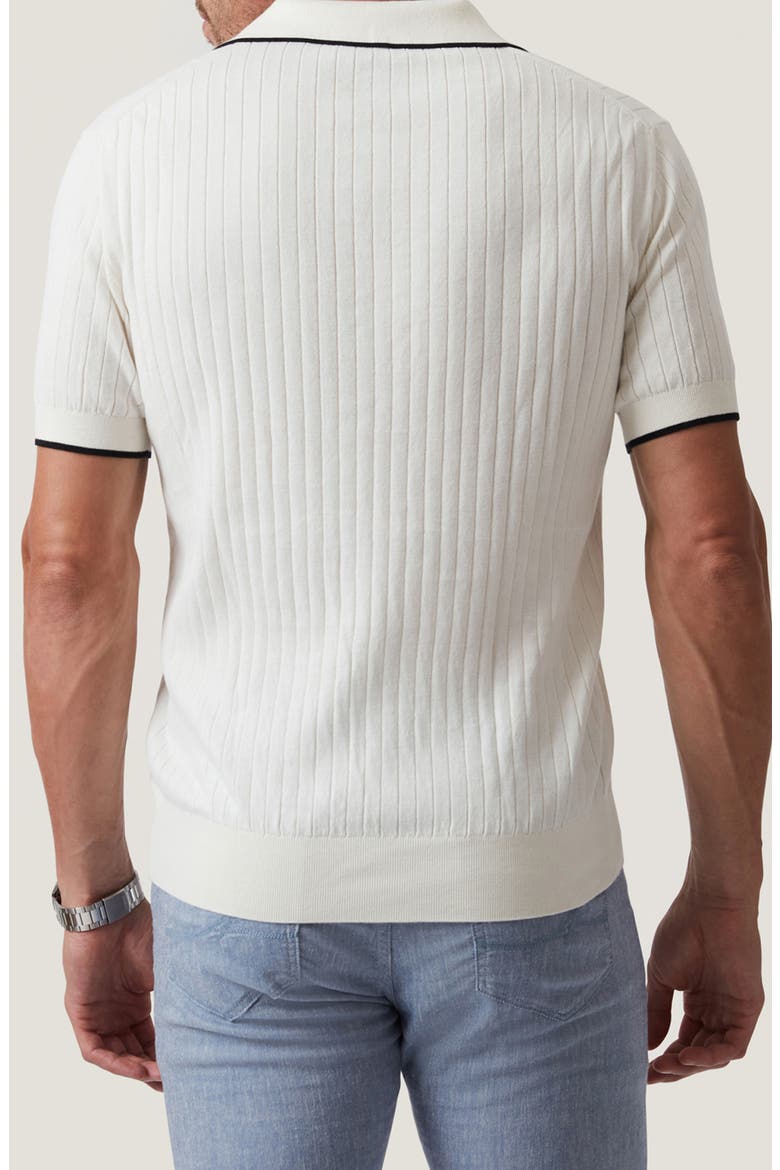 Johnny Collar Polo Sweater, Alternate, color, OFF WHITE