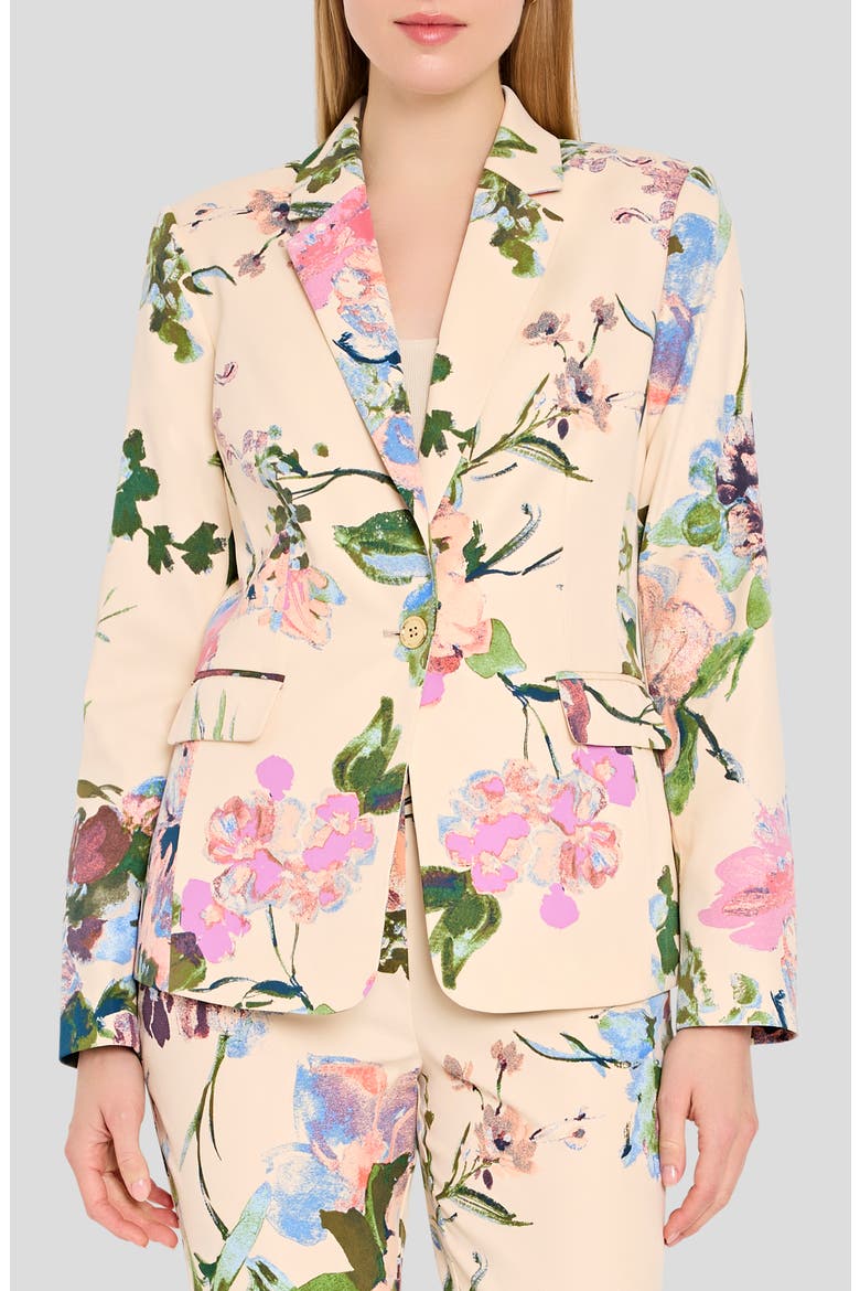 Floral Blazer, Main, color, SAND PEACH