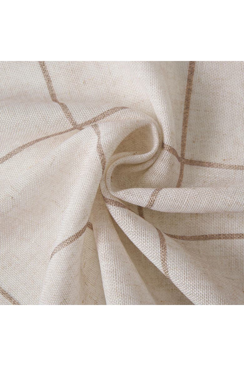 Brighton Rod Pocket Back Tab Window Curtain Panel, Alternate, color, Linen