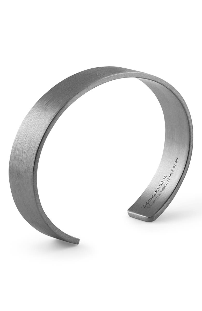 le gramme Men's 33G Brushed Sterling Silver Ribbon Cuff Bracelet, Alternate, color,