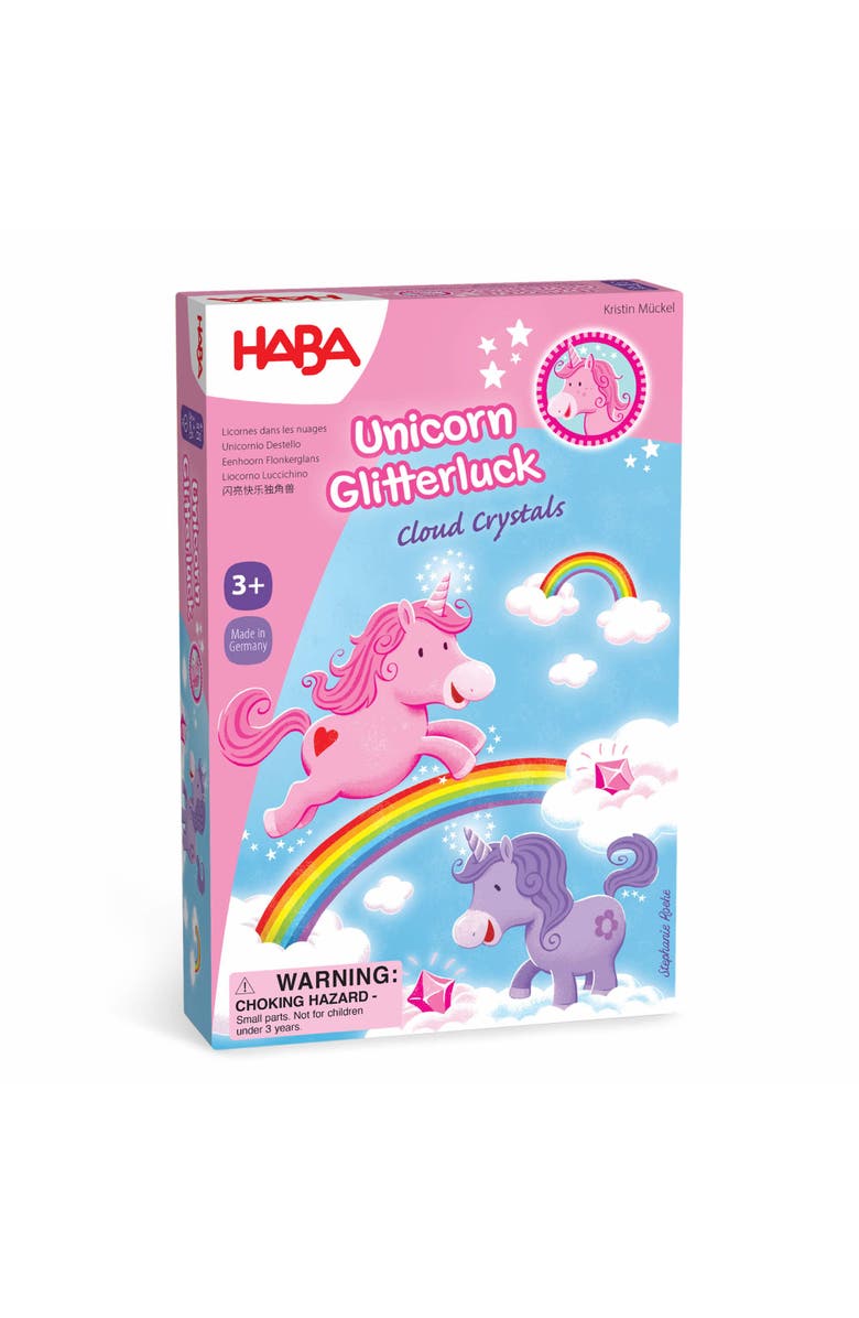 HABA Unicorn Glitterluck Cloud Crystals Board Game, Main, color, Multi