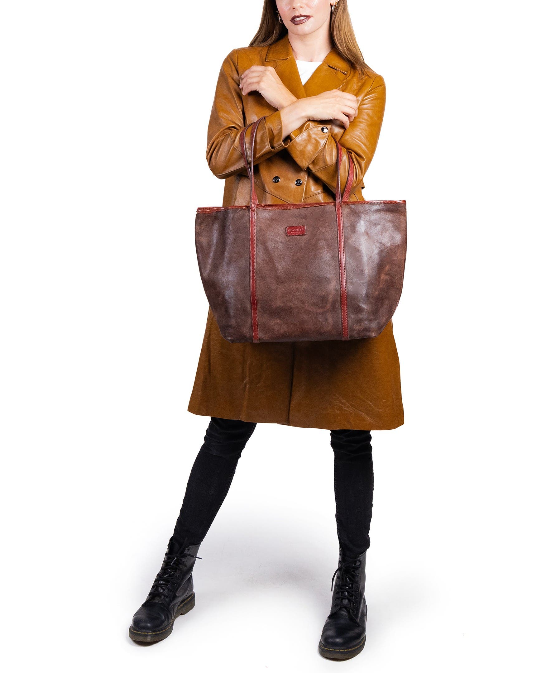 OLD TREND Alder Genuine Leather Everyday Shoulder Tote, Alternate, color, Brown