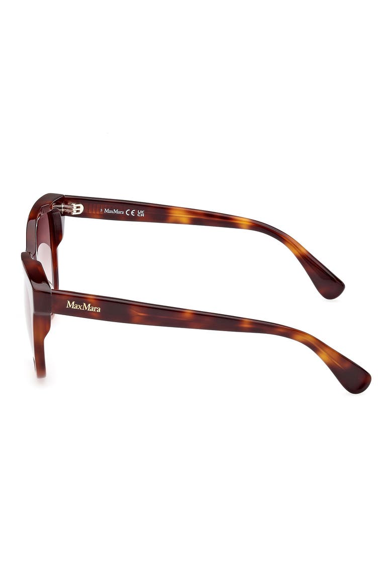 54mm Gradient Geometric Sunglasses, Alternate, color, DARK HAVANA / GRADIENT BROWN